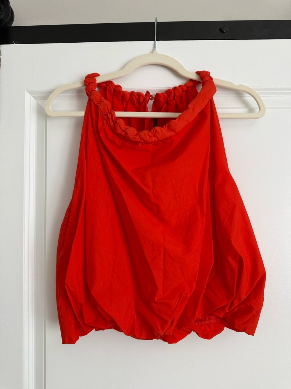 Anthropologie Red Bubble Top